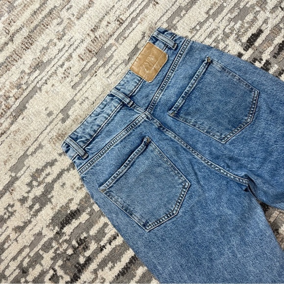 Zara Highrise Slim Fit Blue Ankle Length Cotton Jeans Size 4 - Picture 8 of 10